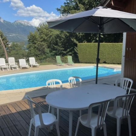 Villa Avec Piscine, Vue Lac Et Montagne Sévrier Exteriör bild
