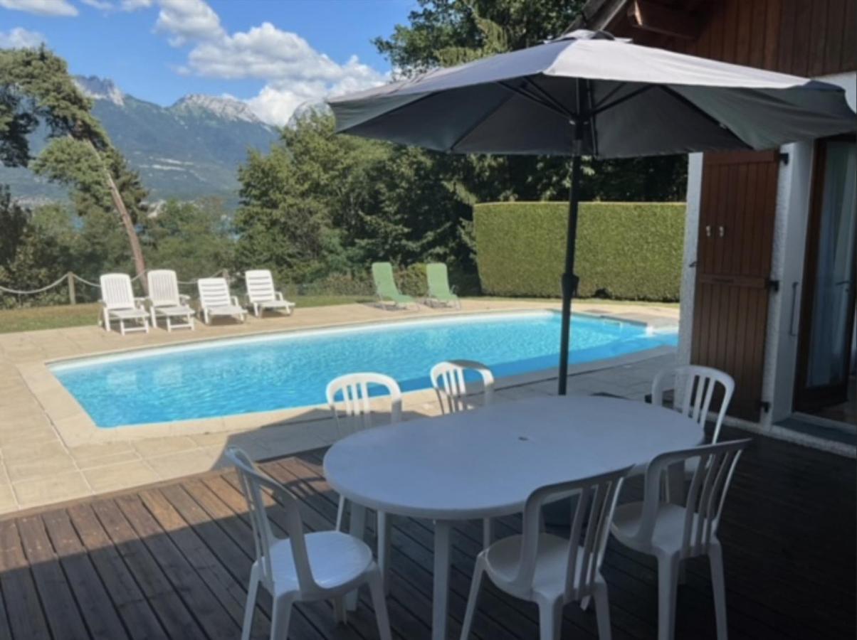 Villa Avec Piscine, Vue Lac Et Montagne Sévrier Exteriör bild